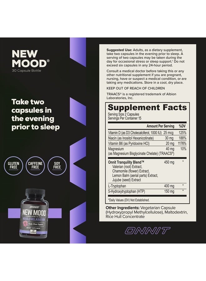 Onnit New Mood - Stress Relief, Sleep and Mood Support Supplement, 30 Count - Image 4