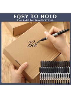 Yahenda 150 Pack Permanent Markers Bulk Permanent Marker Set Fine Point Marker Pens Work On Wood, Metal, Stone, Glass Waterproof Quick Drying For Home Office Supplies(Black)  - Image 4