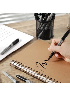 Yahenda 150 Pack Permanent Markers Bulk Permanent Marker Set Fine Point Marker Pens Work On Wood, Metal, Stone, Glass Waterproof Quick Drying For Home Office Supplies(Black)  - Image 5
