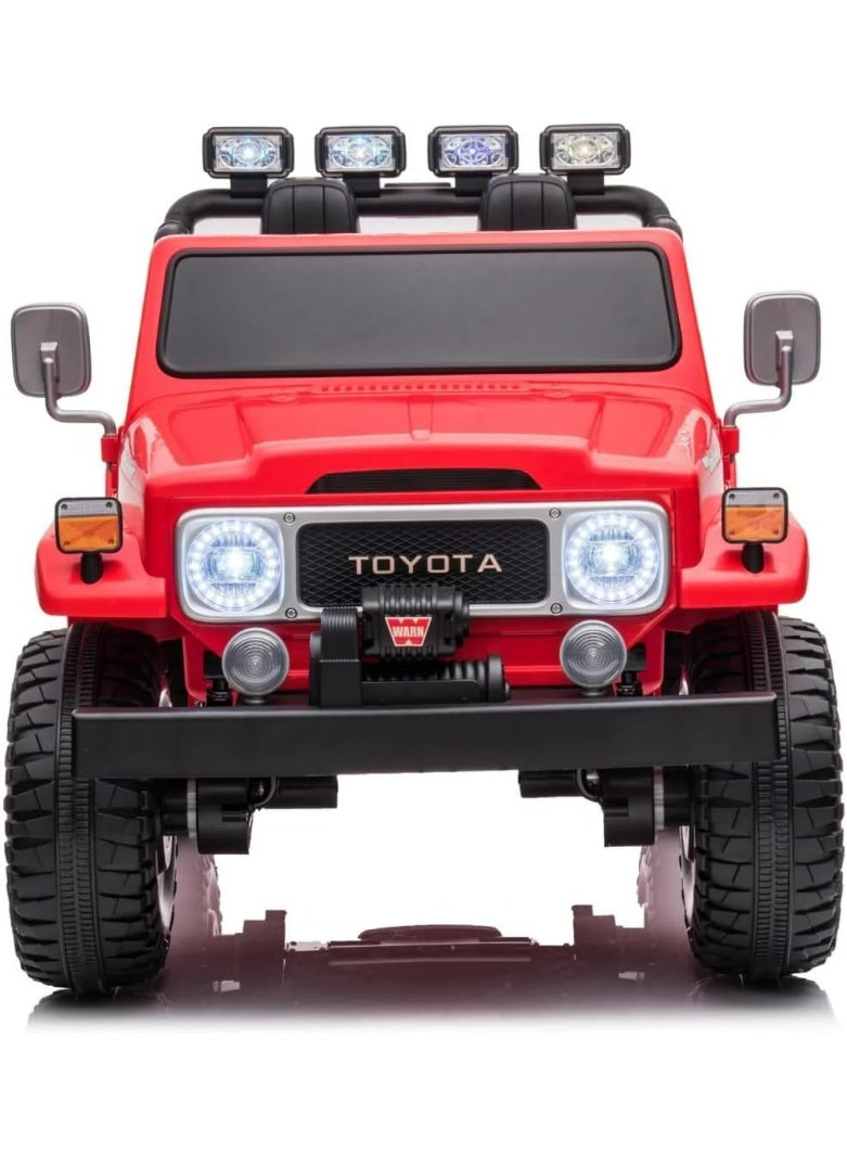 RALLY Kids Electric Ride-On Car (Toyota Design) | 24V 7Ah Battery | 4 Motors | EVA Tires | Leather Seat | MP3 & USB | Two Seater | Age 3–8 Years - Image 3