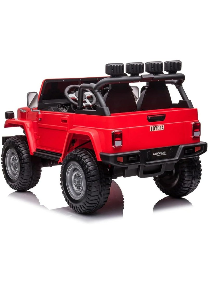 RALLY Kids Electric Ride-On Car (Toyota Design) | 24V 7Ah Battery | 4 Motors | EVA Tires | Leather Seat | MP3 & USB | Two Seater | Age 3–8 Years - Image 4