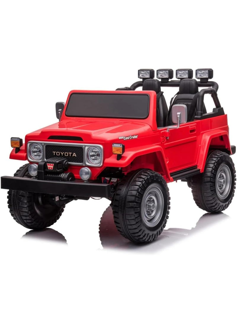 RALLY Kids Electric Ride-On Car (Toyota Design) | 24V 7Ah Battery | 4 Motors | EVA Tires | Leather Seat | MP3 & USB | Two Seater | Age 3–8 Years - Image 1