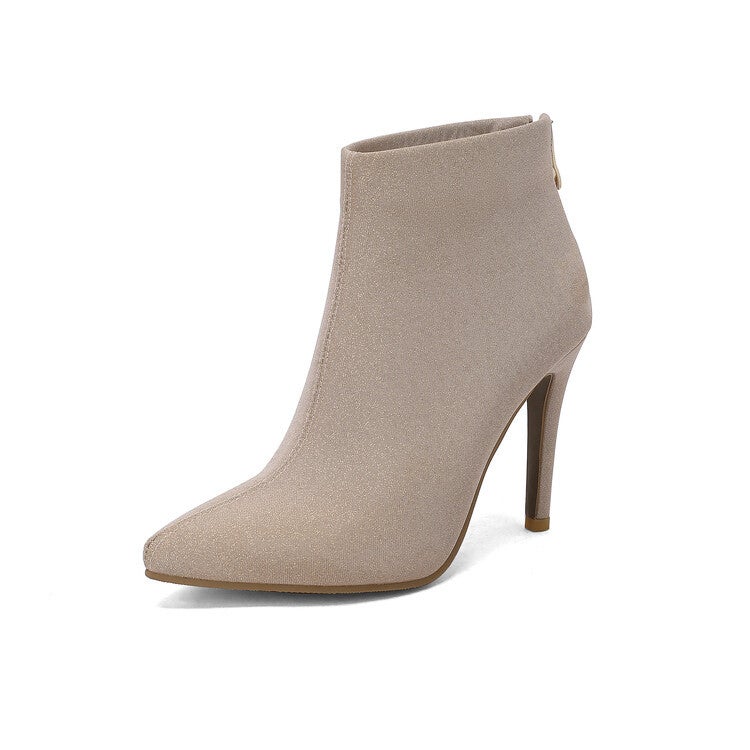 Pointed Thin Heel Ankle Boots Large Size High Heel Women'S Boots T629 - Image 4