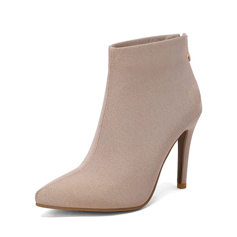 Pointed Thin Heel Ankle Boots Large Size High Heel Women'S Boots T629 - Image 2