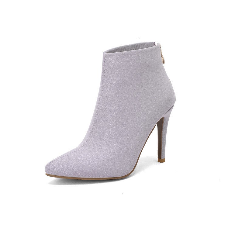 Pointed Thin Heel Ankle Boots Large Size High Heel Women'S Boots T629 - Image 1