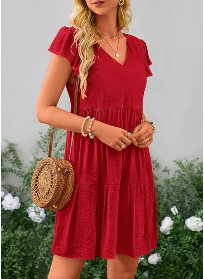 NIBEMINENT Women's Cross-Border Euro-American Summer Casual Short Dress 2024  - Image 2
