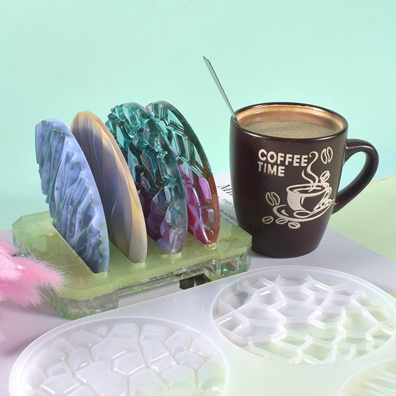 Snoogg SNOOGG ™1 Pack 10CM 3D-Depth Heavy Duty Coaster Design 3D Silicone Molds for Epoxy Resin Casting for Event, Resin Art Casting, Epoxy, Wedding,Valentine,Anniversary Gift  - Image 4