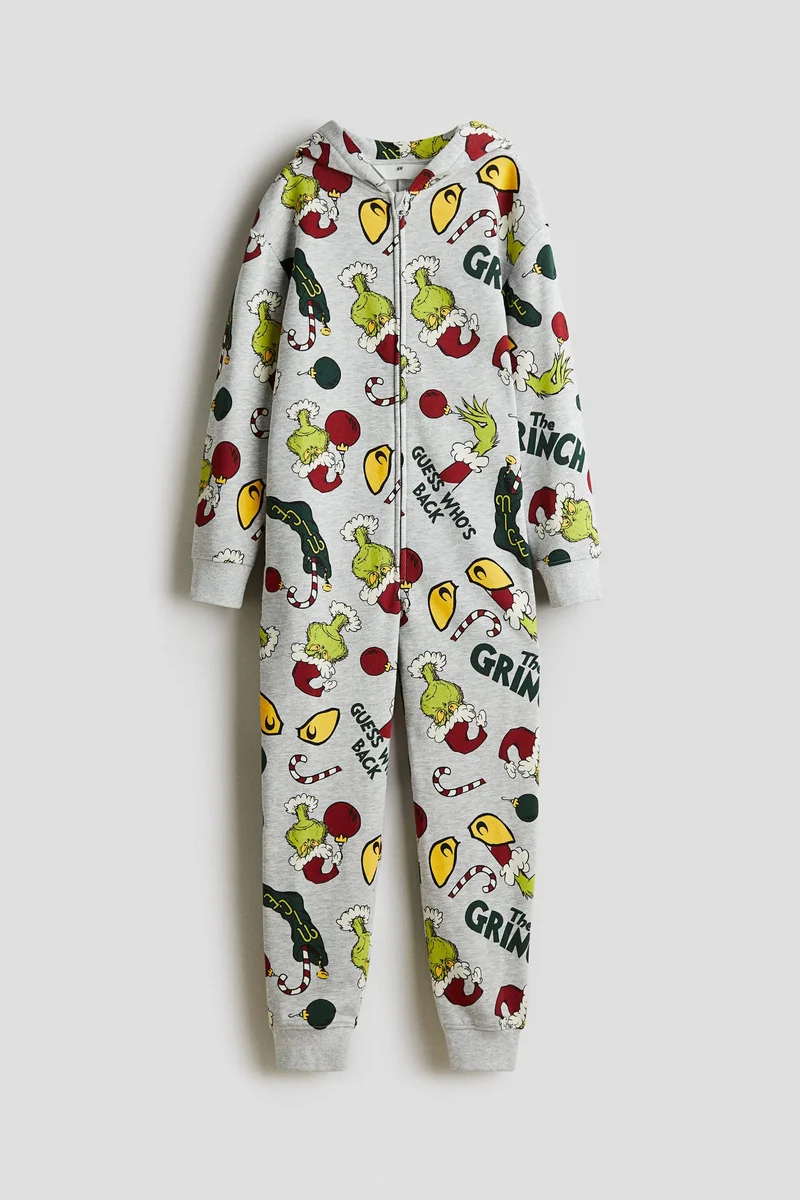 H&M Printed brushed-inside jumpsuit