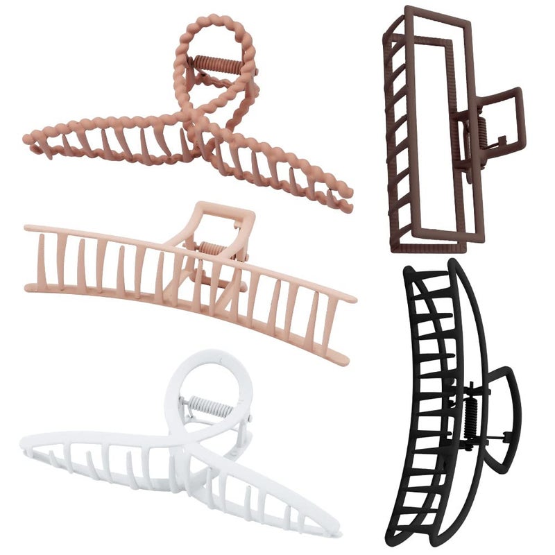 Large Metal Hair Clips for Thick and Long Hair  Butterfly Claw Clips and Big Jaw Clamps for Hair Styling Accessories for Women 5 Colors