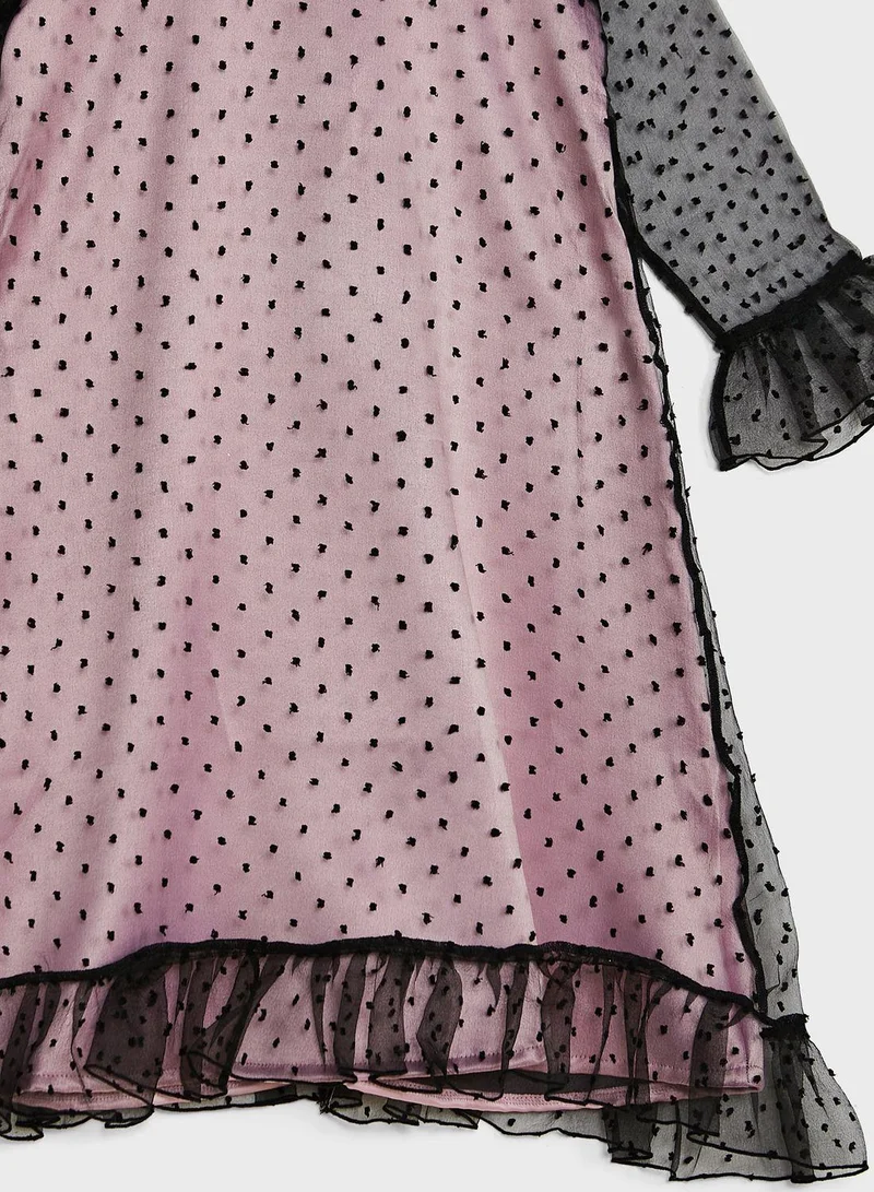Little Golden Apple Polka Dot Dress