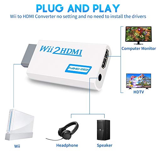 Xahpower 2 in 1 Accessories Bundle Kits for Wii, Wired Infrared Ray Sensor Bar and Wii to hdmi Converter Compatible with Nintendo Wii - Image 3