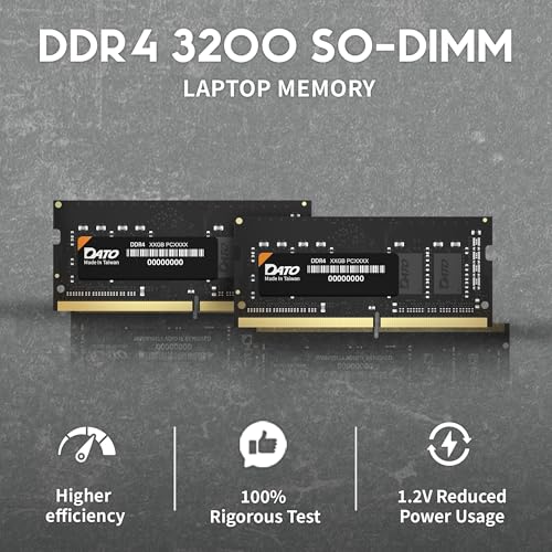 DATO 16GB RAM DDR4 3200MHz PC4-25600 CL22 SODIMM 1.2V 260-Pin Non-ECC SODIMM Laptop Notebook Memory Module - Image 2