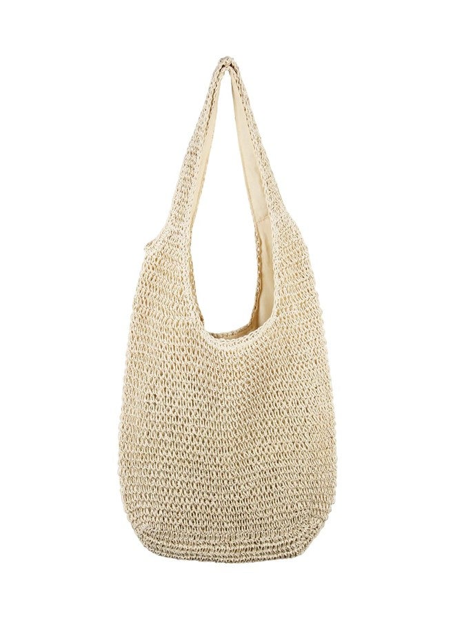 KUANG! Women Large Straw Rattan Beach Tote Bag Hobo HandBags Handle Summer Handwoven Straw Purse - Image 1
