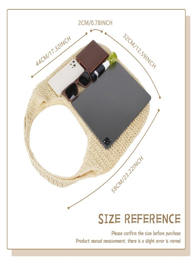 KUANG! Women Large Straw Rattan Beach Tote Bag Hobo HandBags Handle Summer Handwoven Straw Purse - Image 4