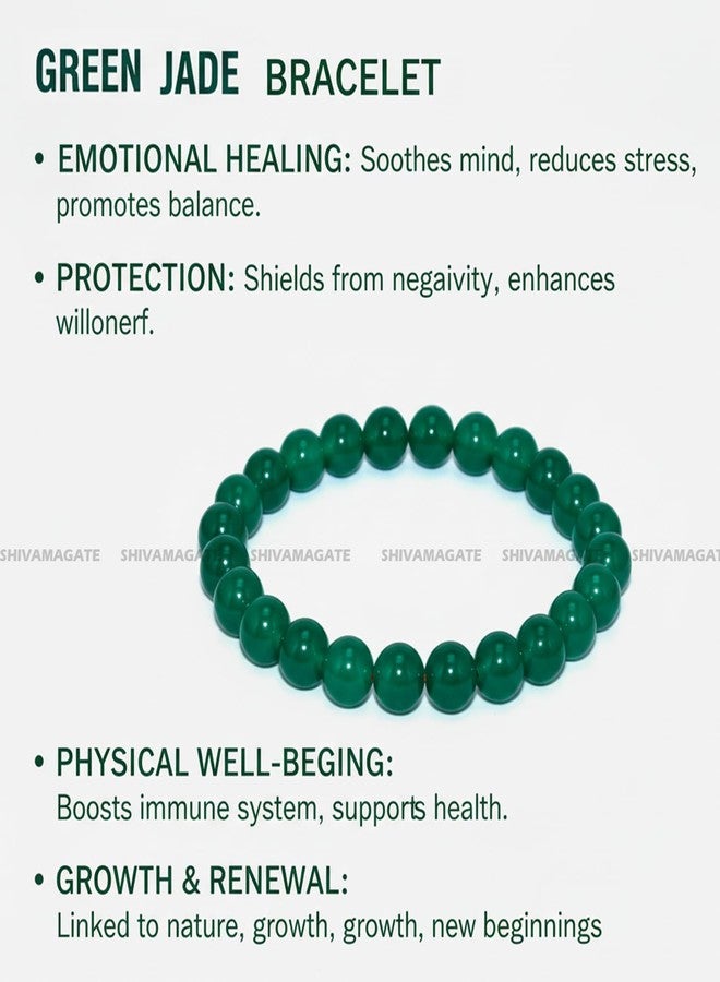 SHIVAMAGATE Natural Green Jade Money Switch Zibu Symbol Coin and Natural Bracelet 8 MM Beads Attract Money Cash Flow and Wealth for Men and Women (Green Jade Zibu & Bracelet) (Pack of 1) - Image 4