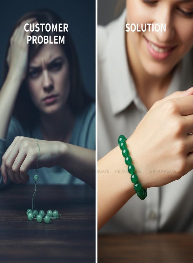 SHIVAMAGATE Natural Green Jade Money Switch Zibu Symbol Coin and Natural Bracelet 8 MM Beads Attract Money Cash Flow and Wealth for Men and Women (Green Jade Zibu & Bracelet) (Pack of 1) - Image 2