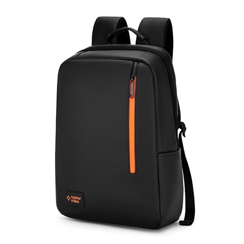 Nasher Miles Tribeca Premium Polyurethane Laptop Backpack 17L | Ideal for College, School, Office, Travel | Men, Women, Boys, Girls (Black) - Image 1