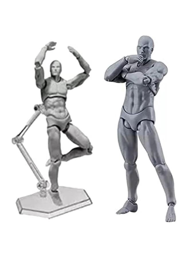 OCTOBER Artists Manikins, Holder Desk Decoration Customizable Poses Movable PVC Widely Used Drawing Mannequin for Family Office Action Figure Body, Action Figure (Man)  - Image 1