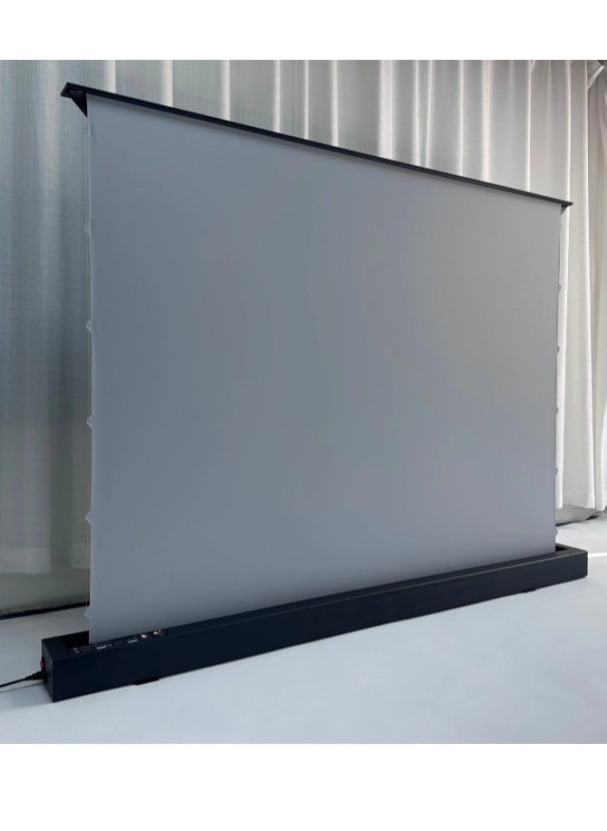 Generic - Portable Projector Screen with Stand, 100 Inch, PVC Grey, Aluminium Alloy Frame, Manual and Remote Control - Image 1