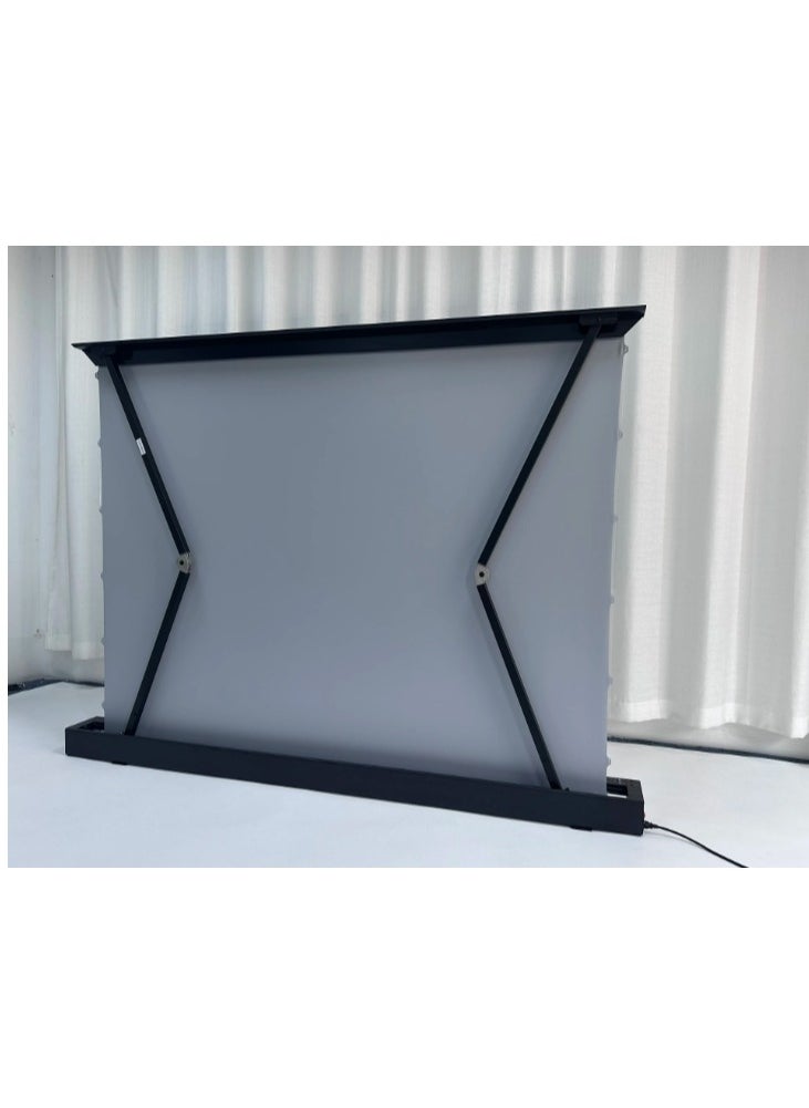 Generic - Portable Projector Screen with Stand, 100 Inch, PVC Grey, Aluminium Alloy Frame, Manual and Remote Control - Image 1