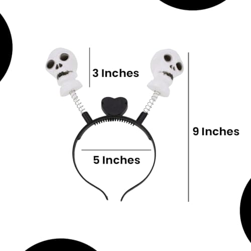 Wanna Party Light-Up Skull Hair Bands Glowing Gothic Headpiece Halloween Costume Hair for Halloween Accessories - Image 5