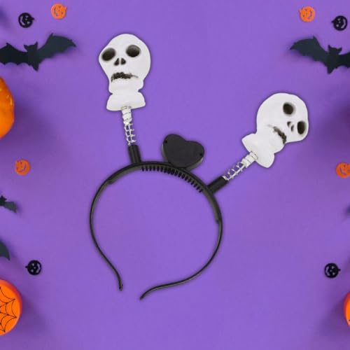 Wanna Party Light-Up Skull Hair Bands Glowing Gothic Headpiece Halloween Costume Hair for Halloween Accessories - Image 4