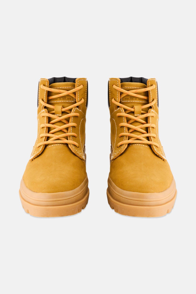 Levi's Women Camp 03 Lace Up Ankle Boots, Mustard  - Image 3