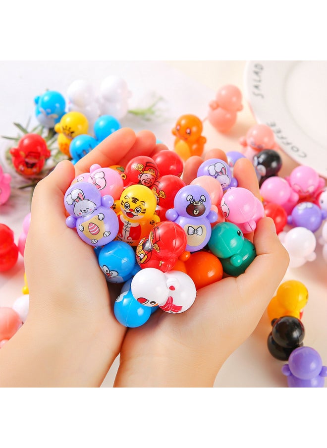 TikTok Same Cartoon Mini Tiger Year Of The Tiger Blue Fat Man Tumbler Toy Children's Educational Desktop Game Gift-Color:Black Penguin Tumbler  - Image 2