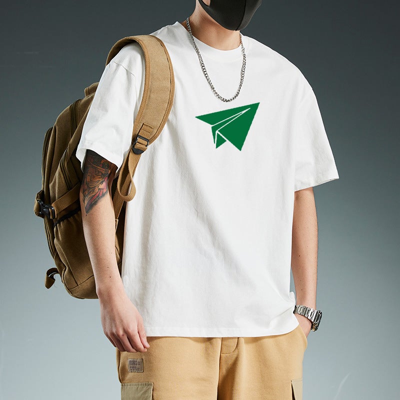 Boys' short-sleeved t-shirt, trendy brand, loose summer, pure cotton new base shirt, T-shirt - Image 2