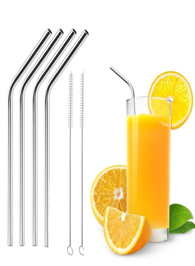 LIHAO 4 Extra Long Stainless Steel Straws for 30 OZ Tumbler + 2 Cleaning Brushes - Image 2