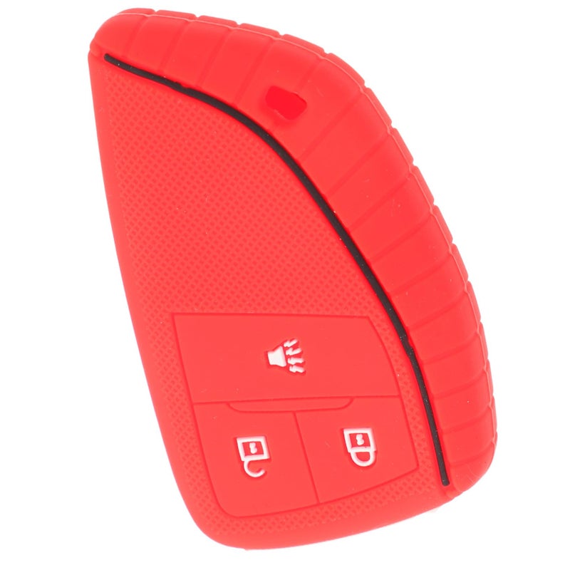 Red Silicone Key Fob Cover Protective Case for SUV Car Keys Scratch Resistant Lightweight - Image 2