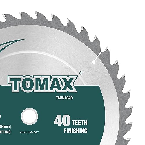 TOMAX 10-Inch 40 Tooth ATB Finishing Saw Blade with 5/8-Inch Arbor - Image 4