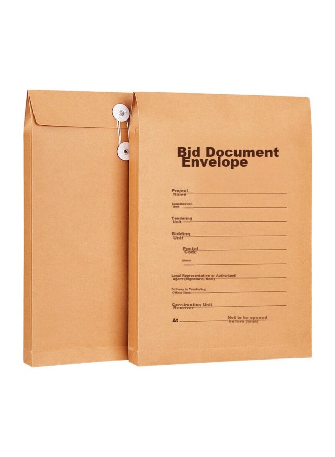Simaa 25 Pieces Bid-specific A4 Kraft Paper File Folders, 250g Thickened Version / 4cm Side Width 6605 - Image 4