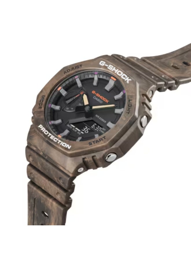 G-SHOCK Analog-Digital Watch GA-2100FR-5A, 45.4 mm Black Dial, Carbon-Core Guard Resin Case & Strap, Shock-Resistant, 200 m WR - Image 1