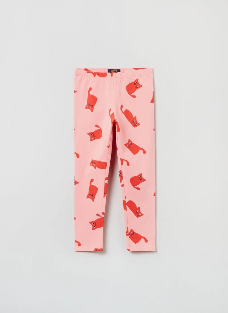 Ovs OVS Stretch Leggings With All-over Print