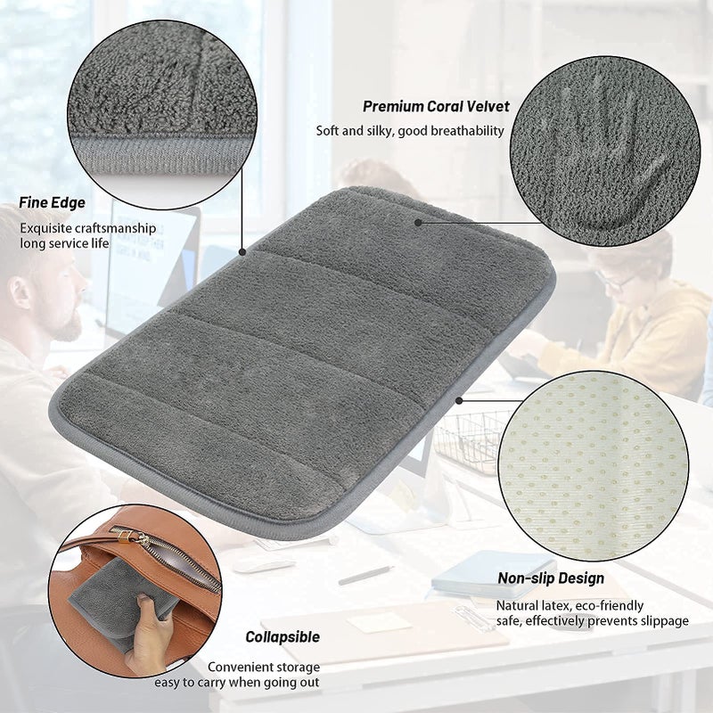 DILIBRA 2 Sets Upgrade Computer Wrist Elbow Pad, DILIBRA Portable Memory Foam Arm Wrist Rest Pillow, Soft and Anti-Slip Wrist Support Mat for Keyboard Desktop Office Gaming - Alleviate Elbow Pain - Image 4