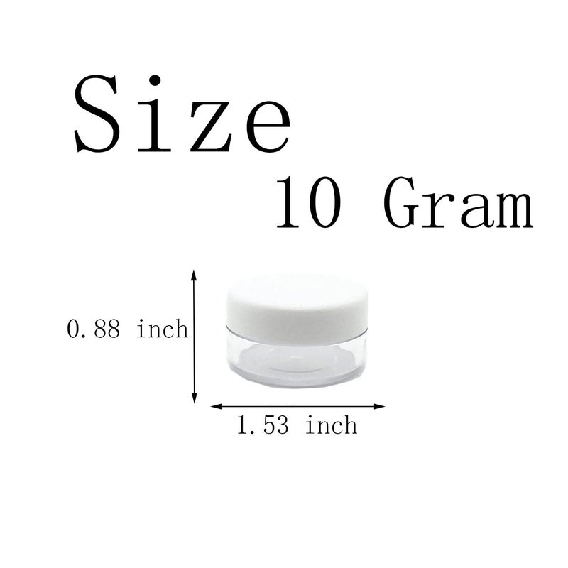 MYYZMY 30 Pcs Sample Containers  10 Gram Mini Sample Jars For Cosmetic  Eye Shadow  Multi Color Lid - Image 2