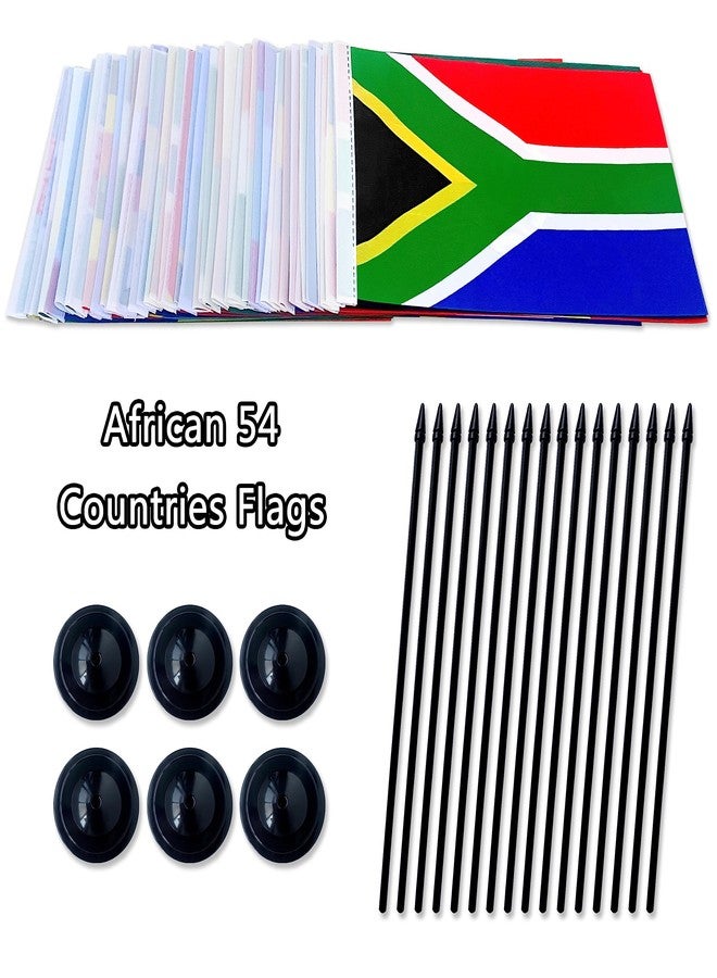 TSMD Africa African 54 Countries Desk Flags Set Small Mini Office Table Stick Flag with Stand Base for Classroom Decorations,5x8 Inch - Image 3