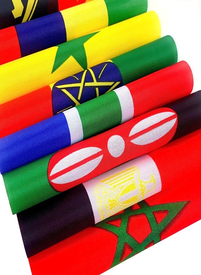 TSMD Africa African 54 Countries Desk Flags Set Small Mini Office Table Stick Flag with Stand Base for Classroom Decorations,5x8 Inch - Image 5
