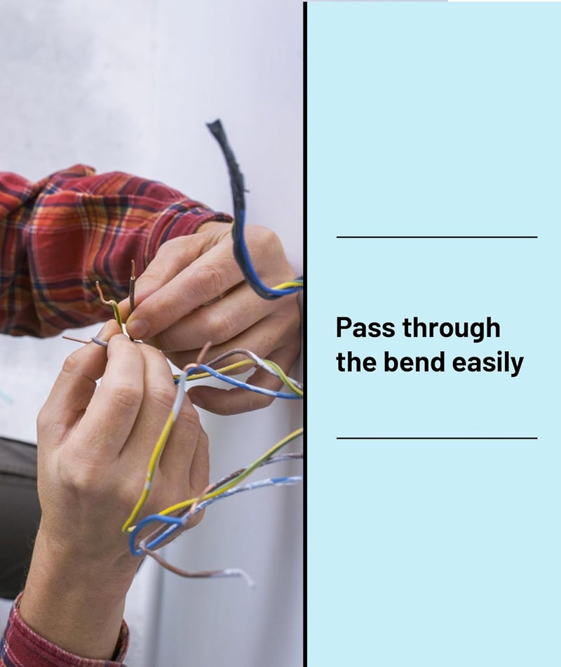 squishy 15M Wiring Spring, Blue Wire Puller for Electrician, Professional Wire Lead Threading Device Tool for Easy Cable Installation - Image 4