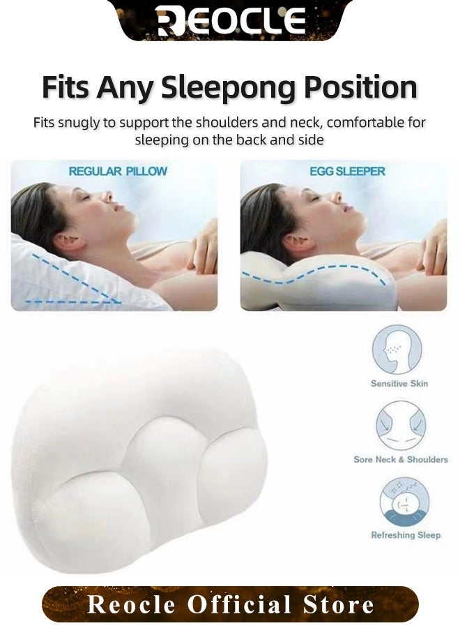 Deep Sleep Pillow with Ergonomic Contour Design & Provides Neck Support & Shoulder Pain Relief All-round Sleep Pillow for Side & Back Sleepers