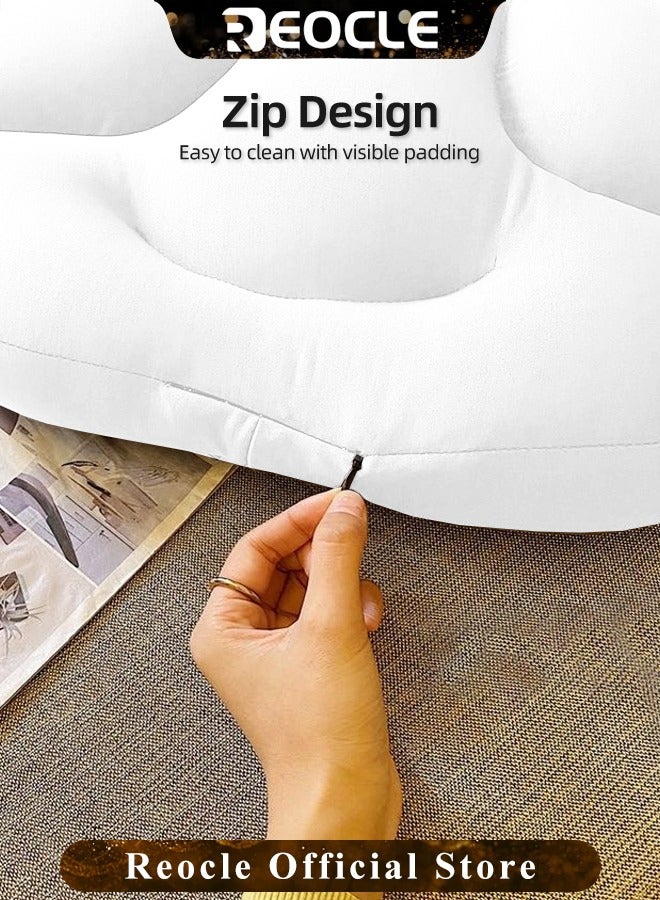 Deep Sleep Pillow with Ergonomic Contour Design & Provides Neck Support & Shoulder Pain Relief All-round Sleep Pillow for Side & Back Sleepers