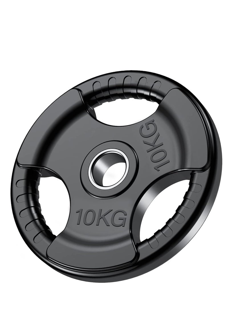 سكاي لاند لوحة وزن أولمبية للياقة البدنية مع لمسة نهائية مطاطية | قرص لوحة وزن الحديد للرفع وتدريب القوة ، 10 كجم - Image 1