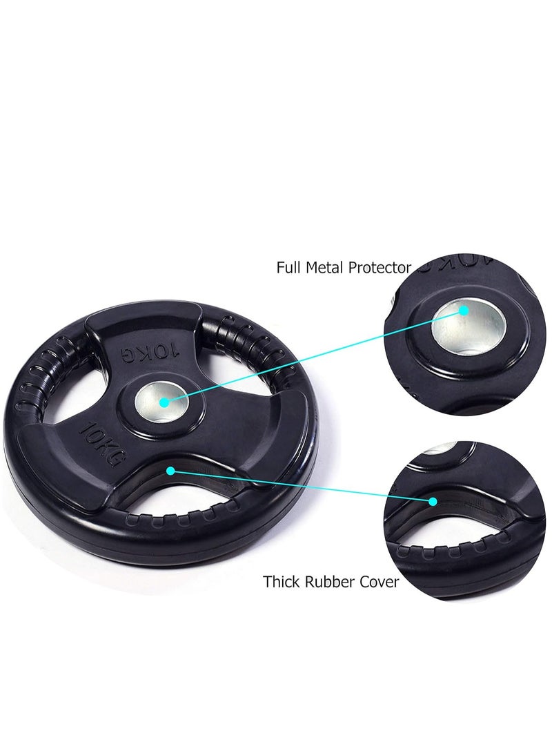 سكاي لاند لوحة وزن أولمبية للياقة البدنية مع لمسة نهائية مطاطية | قرص لوحة وزن الحديد للرفع وتدريب القوة ، 10 كجم - Image 3