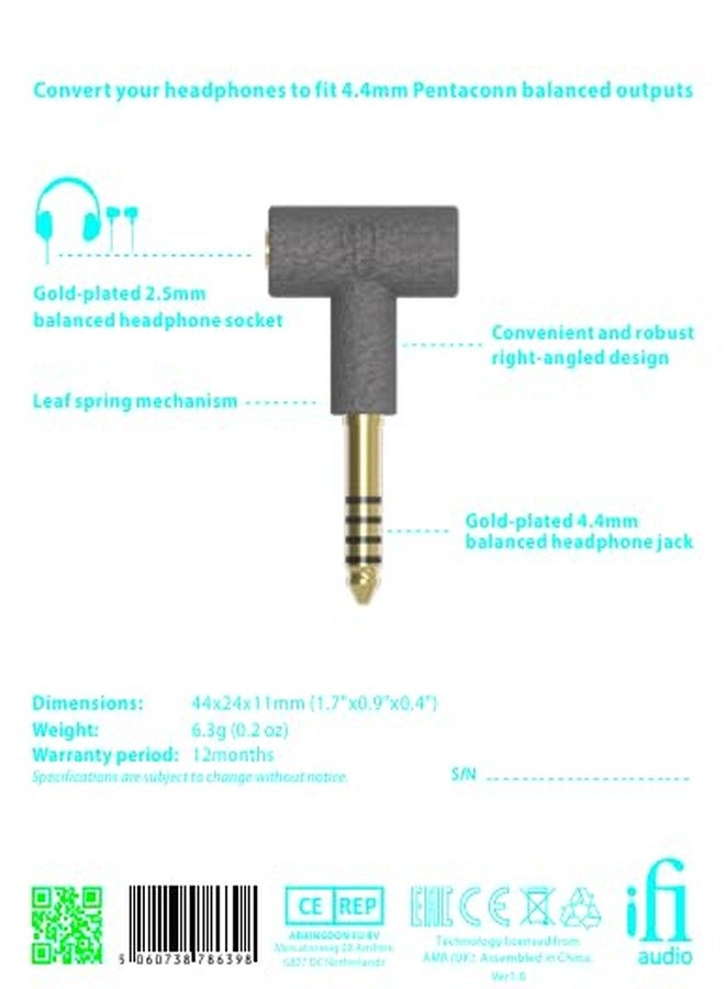 iFi 2.5mm to 4.4mm Balanced Headphone Adapter - Lightweight - Image 5