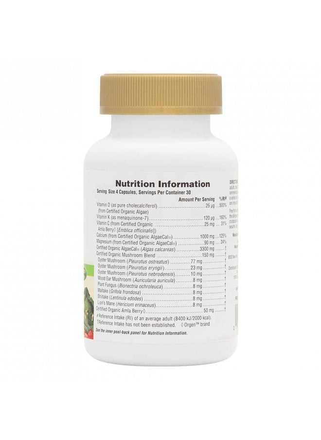 Natures Plus Natures Plus Source ofLife Garden Organic Bone Supplement With Algaecal   1000 Mg   Calcium, Magnesium   120 Vegan Capsules (30 Servings)  - Image 2