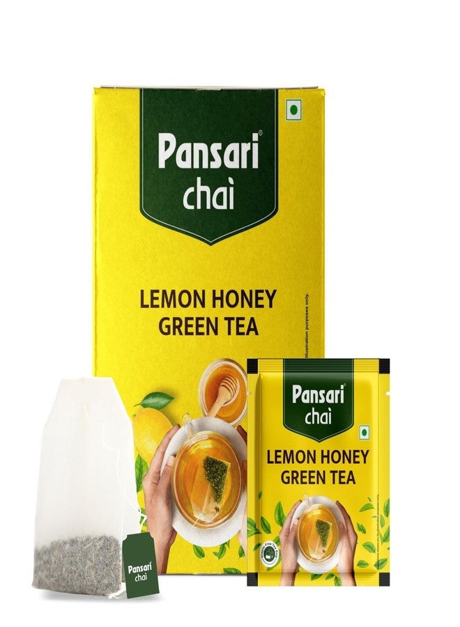 Pansari Green Tea with Lemon & Honey – 25 Premium Tea Bags | Enriched with Vitamin C | Detox & Immunity Booster | 42.5g | Refreshing & Antioxidant-Rich Herbal Tea - Image 1