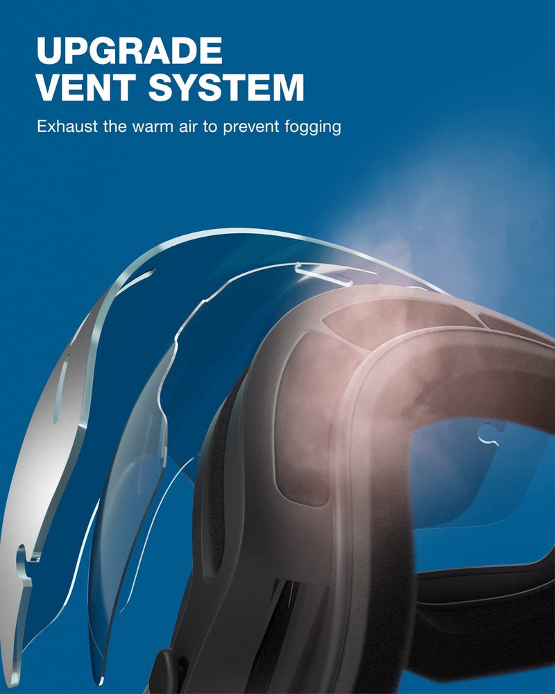 ZIONOR X Ski Snowboard Snow Goggles OTG Design for Men & Women with Spherical Detachable Lens UV Protection Anti-Fog - Image 4