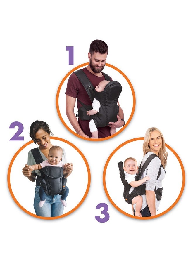dreambaby Dreambaby Manhattan Adjustable 3 in 1 Position Baby Carrier - IHDI Approved Hip Healthy - Newborns Toddlers up to 33lbs - Fits for Most Adult Sizes - Black - Model L296  - Image 2