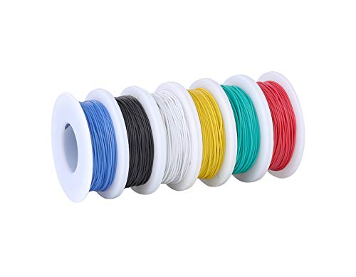 TUOFENG 30 AWG Wire,30 Gauge Silicone Wire 6 Colors 66ft/20m Each Spool,60V Flexible Electrical Wire with Tinned Copper, Hook up Wires for Breadboard/DIY/Battery - Image 2
